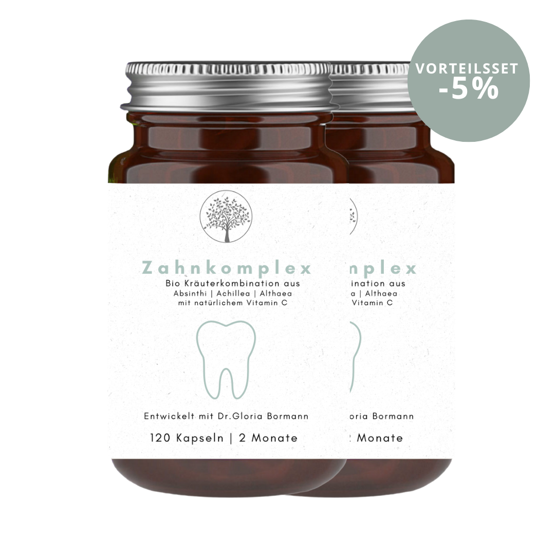 Bio Zahnkomplex (100% Innerbalance Zahn Wildkräuter aus Wermut Pulver, Scharfgarbenkraut Pulver, Eibischwurzel Pulver mit  Camu Camu Pulver, Wildsammlung & Rohkostqualität)