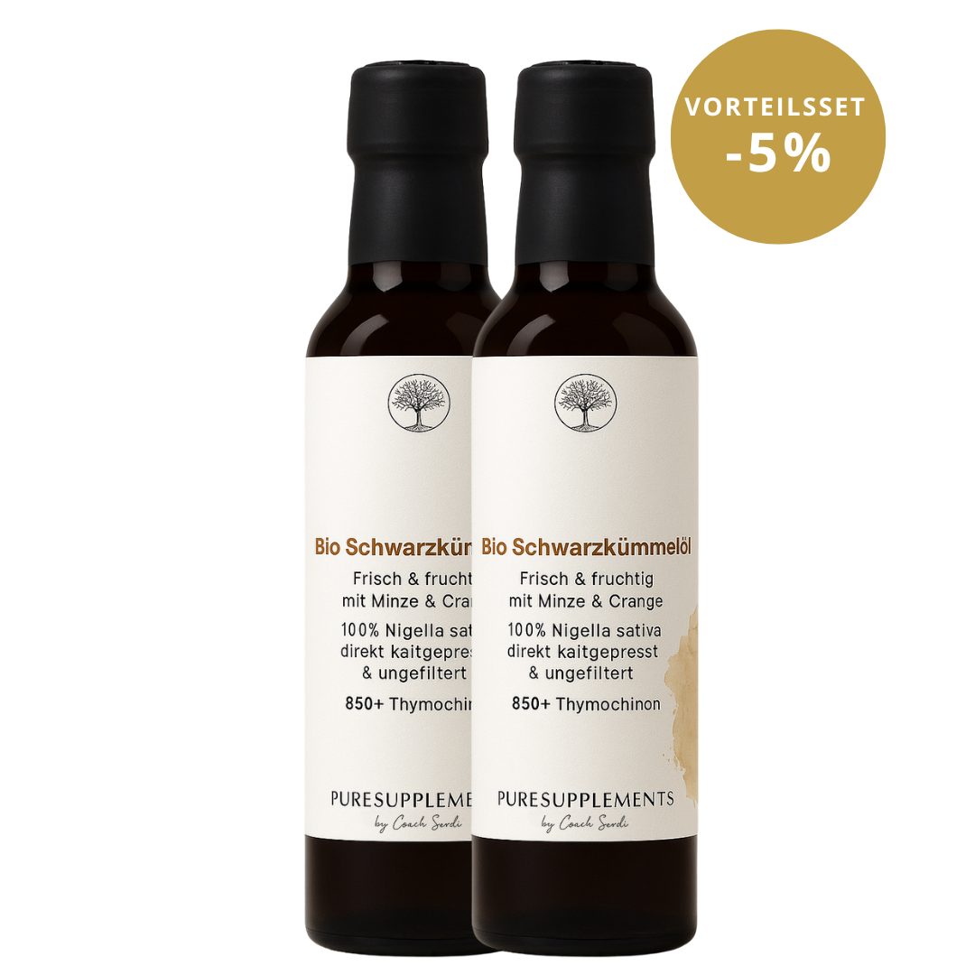 Premium Bio Schwarzkümmelöl mit Bio Minze & Orange aus Spitzenanbau Ägypten (Mildes Aroma. frisch & Fruchtig, ungefiltert & direkt kaltgepresst, Spitzenqualität + extra hoher Thymochinon-Gehalt 850+, Limited Edition, 100ML)