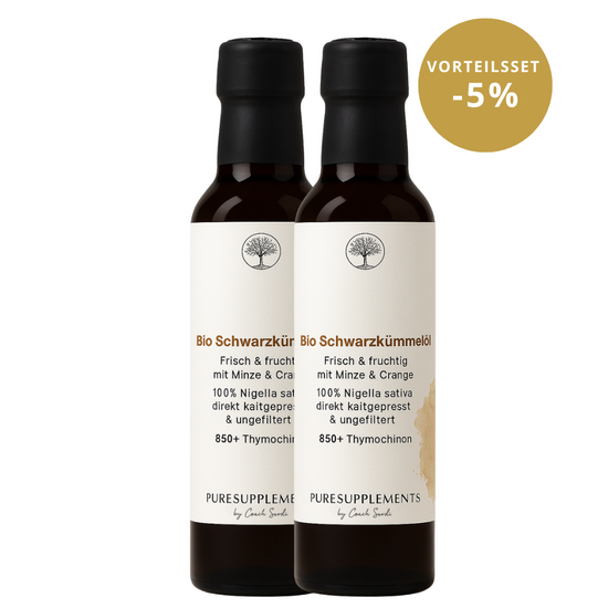 Premium Bio Schwarzkümmelöl mit Bio Minze & Orange aus Spitzenanbau Ägypten (Mildes Aroma. frisch & Fruchtig, ungefiltert & direkt kaltgepresst, Spitzenqualität + extra hoher Thymochinon-Gehalt 850+, Limited Edition, 100ML)