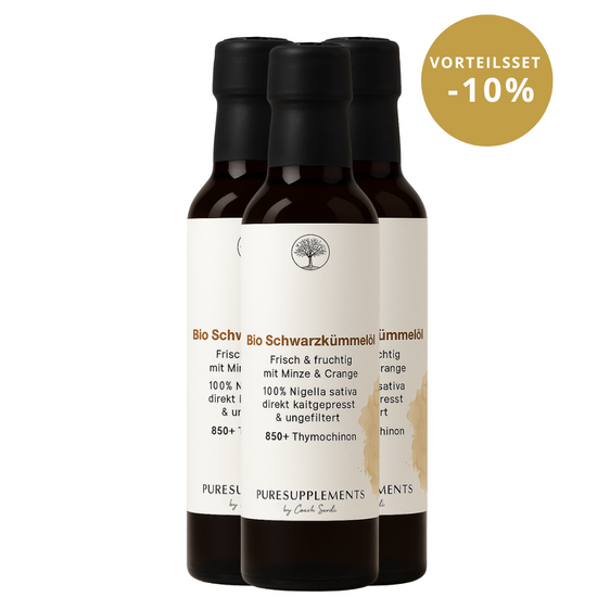 Premium Bio Schwarzkümmelöl mit Bio Minze & Orange aus Spitzenanbau Ägypten (Mildes Aroma. frisch & Fruchtig, ungefiltert & direkt kaltgepresst, Spitzenqualität + extra hoher Thymochinon-Gehalt 850+, Limited Edition, 100ML)