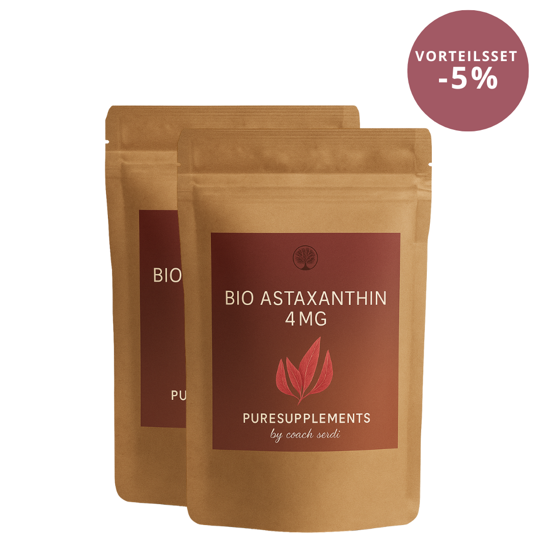 Premium Bio Astaxanthin 4mg mit Bio Olivenöl aus Spitzenanbau Europa (Vollspektrum Komplex, vegan, Kaltpressung nativ, 120 Kapseln)