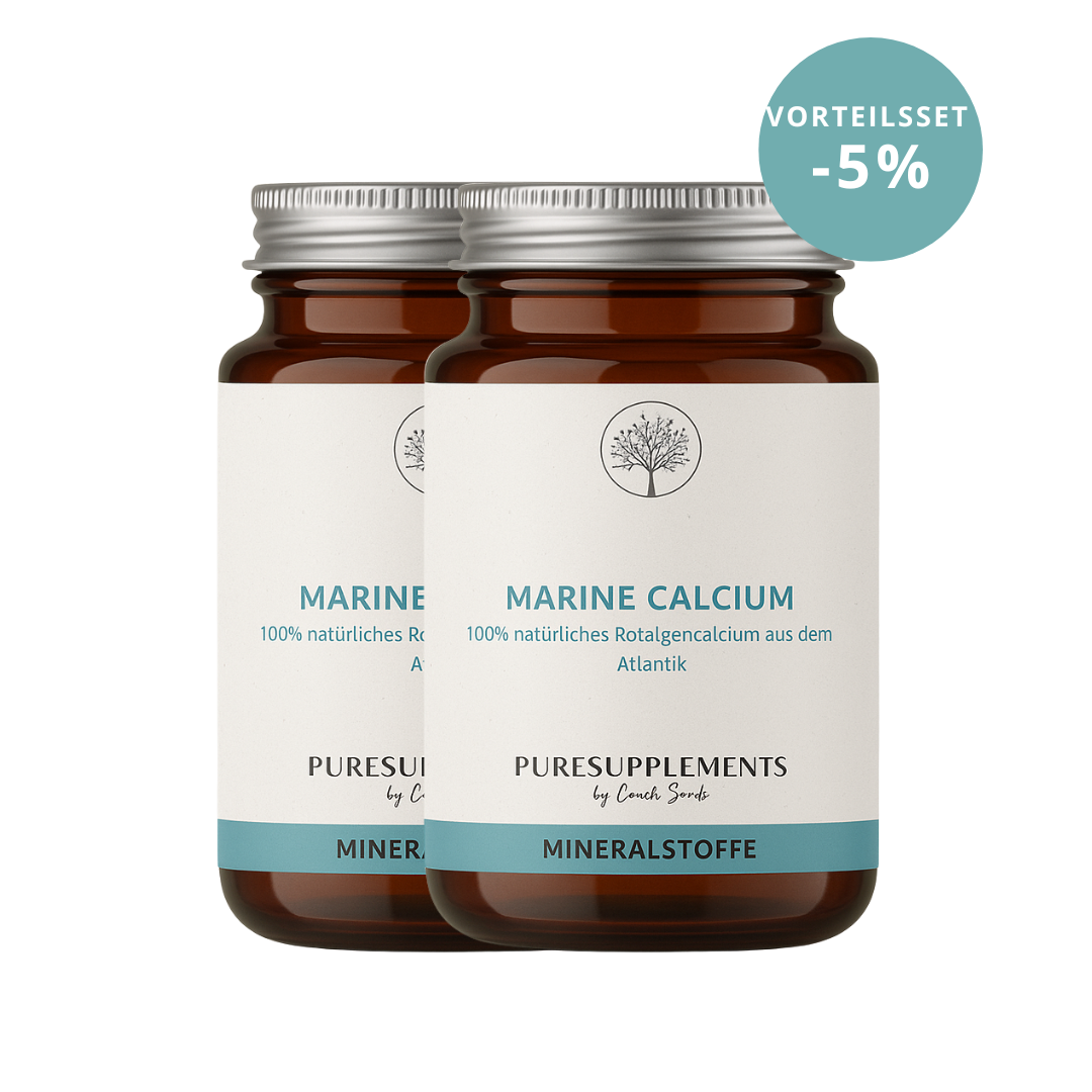 Premium Marine Calcium aus atlantischer Rotalge (Knochenstark, Atlantik Seegras, Vegan, 120 Kapseln)