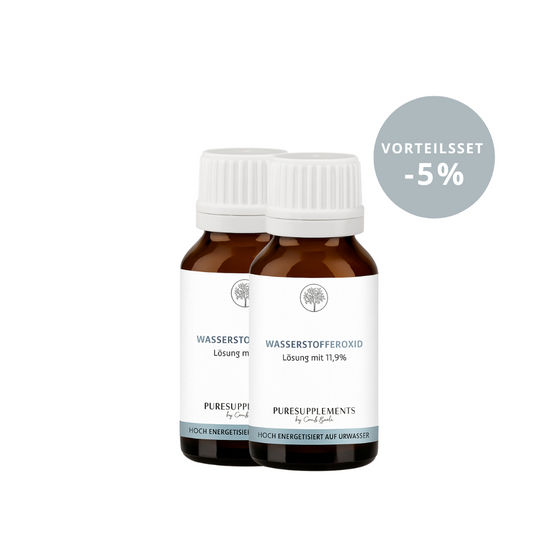 Premium Wasserstoffperoxid H2O2 11,9% hoch energetisiert auf Hexagonalem Urwasser (Warze, wpo, 20ml, Sauerstoff Aktiv, 0% Zusätze)