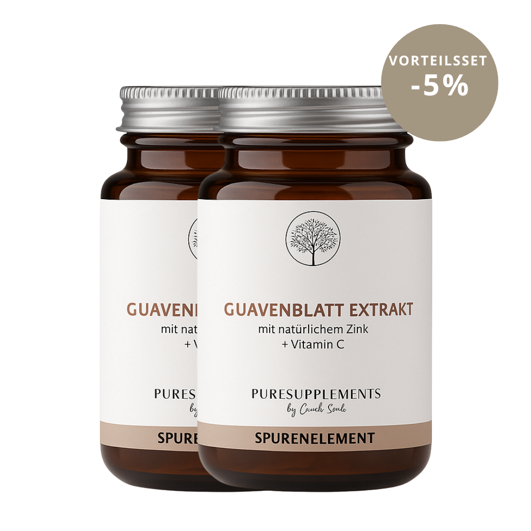 Premium Zink aus  Guavenblätter Extrakt mit Bio Camu Camu (Zink+Vitamin C, Vegan, GMO-Frei, 100% pflanzlich, hohe Bioverfügbarkeit)