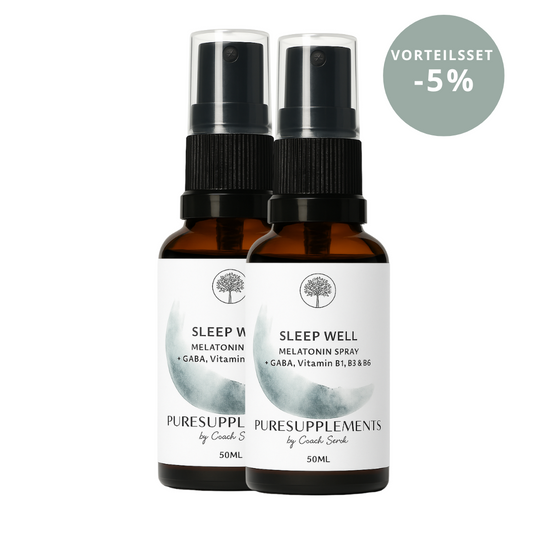 Sleep Well Komplex aus Melatonin & Gaba mit Vitamin B1, B3 & B6 (Schlafspray Komplex, 50ML)