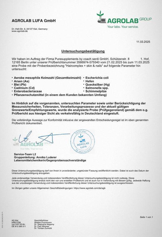 Premium Unisex Haarkomplex + Haut & Nägel (Amino L-Methionin & L-Cystein, Selen, Guavenblattextrakt Zink, Curryblattextrakt Eisen, Kupfer, Bambussprossen Silizium, MSM, Bio Camu Camu Vitamin C, Buchweizen Biotin, 90 Kapseln für Haare)