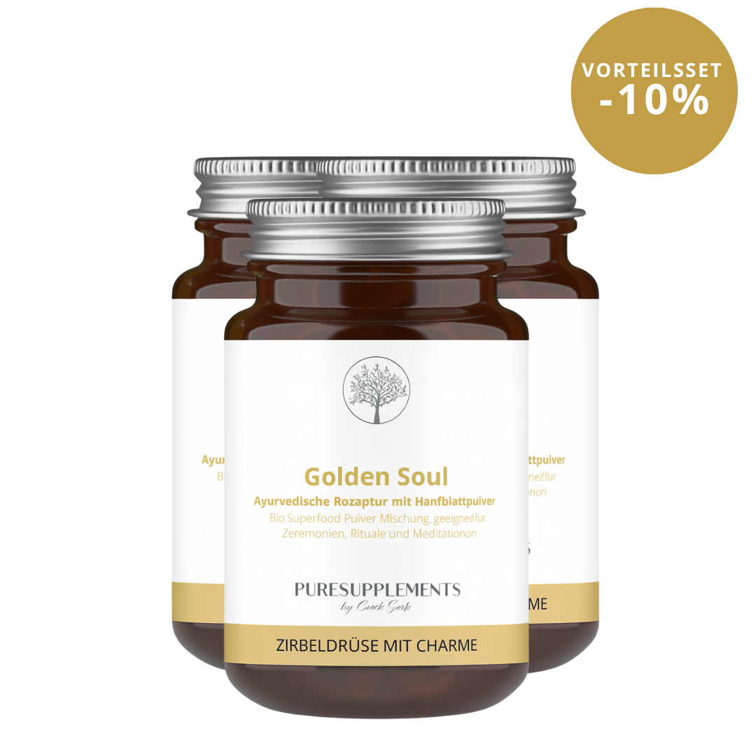 Bio Golden Soul nach traditionell ayurvedische Rezeptur (Goldene Hanfmilch, Rohkost Pulver, Regional, Glas, 100g)