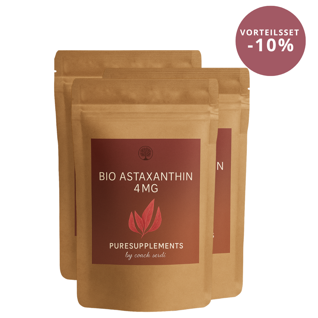 Premium Bio Astaxanthin 4mg mit Bio Olivenöl aus Spitzenanbau Europa (Vollspektrum Komplex, vegan, Kaltpressung nativ, 120 Kapseln)