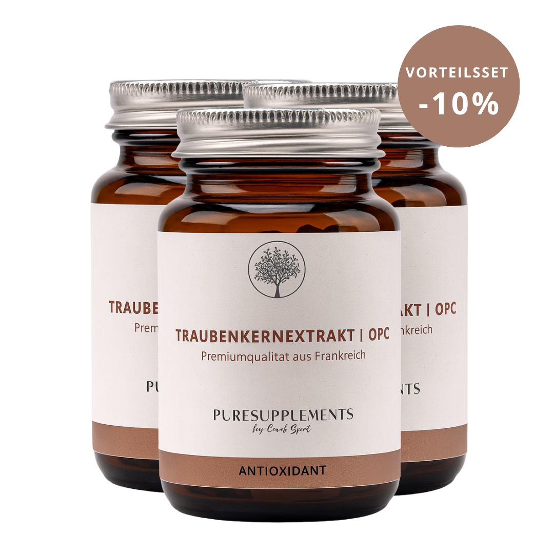 Premium Nativ-OPC 400mg ExGrape SEED® Traubenkernextrakt aus Spitzenanbau Frankreich (Rebsorten Pinot und Chardonnay, hochreine Wasserextraktion, Sulfit-frei, echtes OPC)