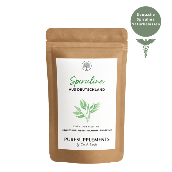 Premium deutsche Spirulina Pulver 100% Rohkost (Regional, naturbelassen & hohe Reinheit, 150g)