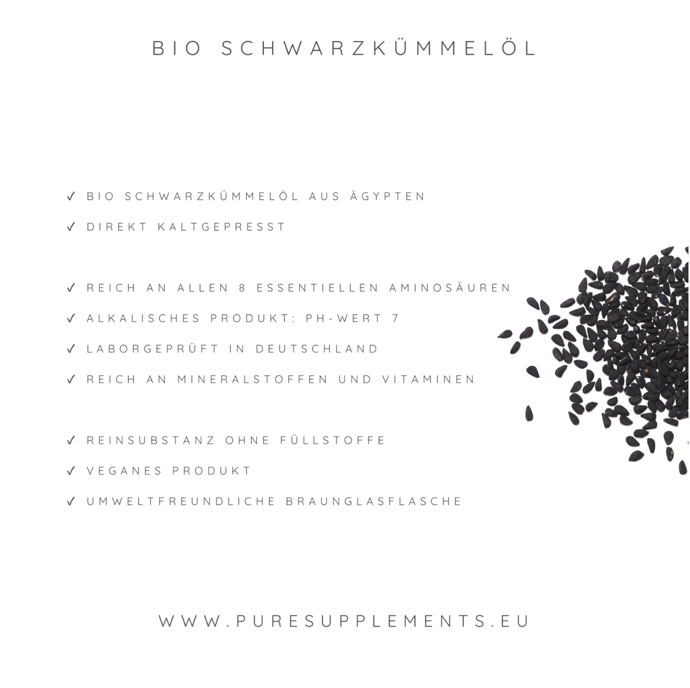 Premium Bio Schwarzkümmelöl in KAPSELN aus Spitzenanbau Ägypten (Extra Stark, Vegan, ungefiltert, Spitzenqualität + hoher Gehalt an Linolsäure & Thymochinon)