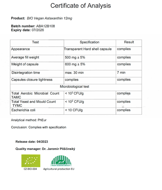 Premium Bio Astaxanthin 12mg mit Bio Olivenöl aus Spitzenanbau Europa (Extra Stark, Hochdosiert, Vollspektrum Komplex, vegan, Kaltpressung nativ, +Zeaxanthin & Beta-Carotin, 60 Kapseln)