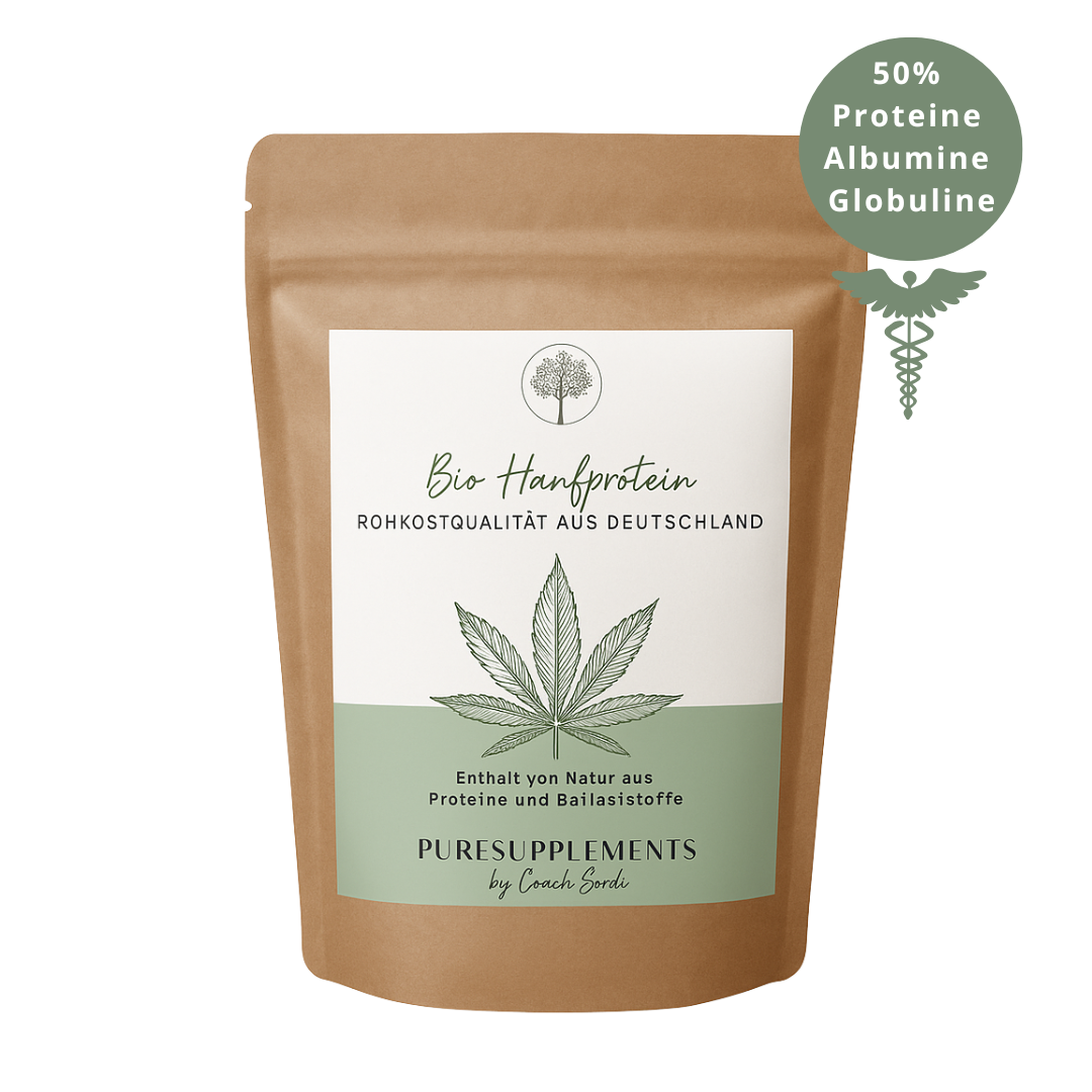 Premium Bio Hanfprotein 1KG aus Spitzenanbau Deutschland (Rohkost-Vegan)