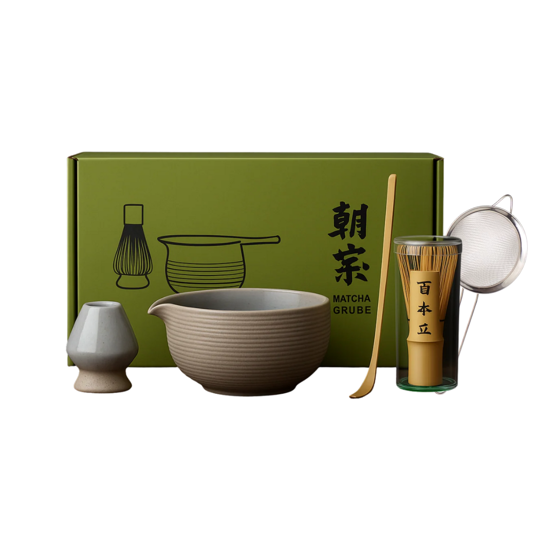 Premium Vintage Kagoshima Matcha Set 5-teilig | Keramik & handgefertigt