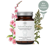 Bio Zahnkomplex (100% Wildkräuter aus Wermut Pulver, Scharfgarbenkraut Pulver, Eibischwurzel Pulver mit  Camu Camu Pulver, Wildsammlung & Rohkostqualität)