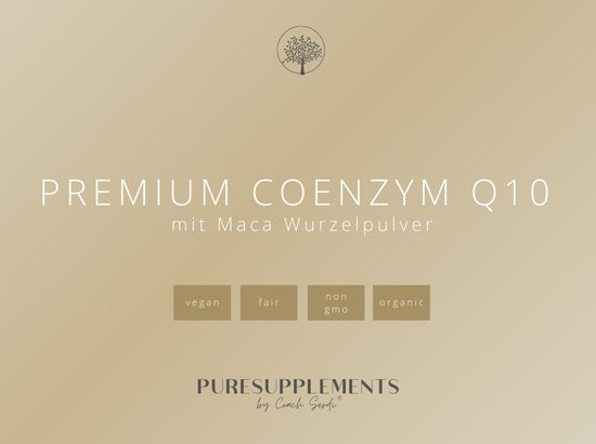 Premium Coenzym Q10 mit Maca Wurzelpulver (100% pflanzlich)