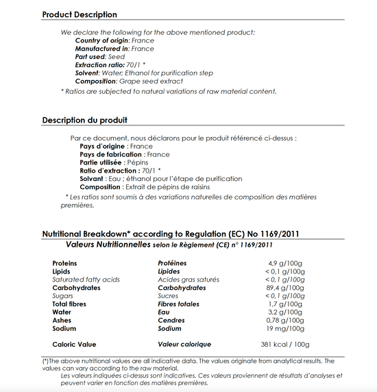  PURESUPPLEMENTS_OPC_Traubenkernextrakt_Analyse