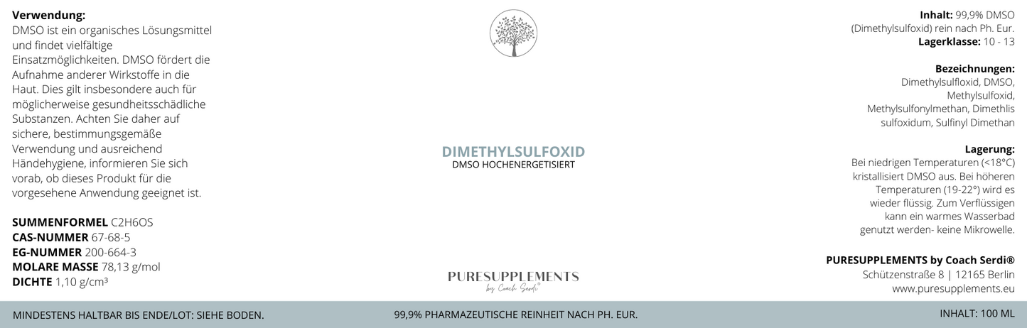 PREMIUM 100% PUR DMSO - HOCH ENERGETISIERT