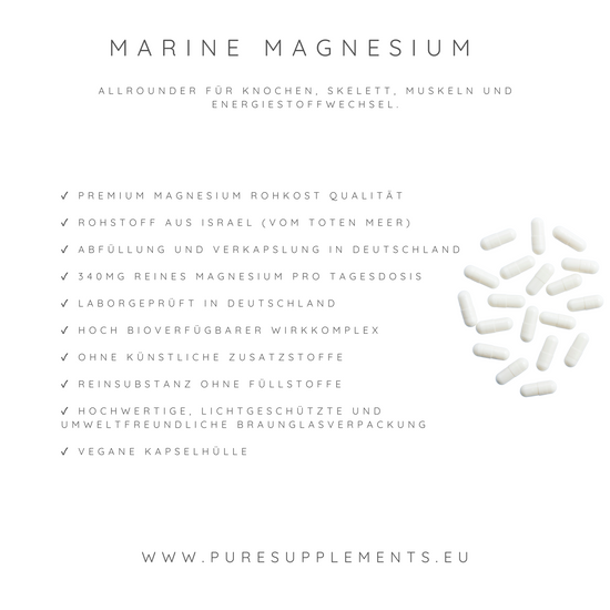 Premium Marine Magnesium Simag™ aus Meerwasserquelle (Hohe Bioverfügbarkeit, Naturquelle, 0% Synthetisch)