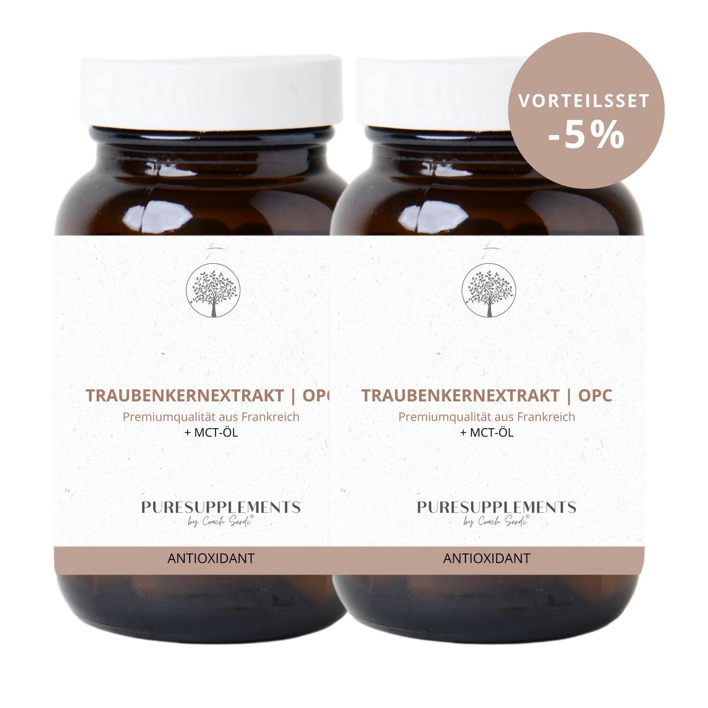 Premium Nativ-OPC 440mg VinOseed® Traubenkernextrakt aus Spitzenanbau Frankreich + MCT-ÖL (Rebsorte Vitis Vinefera L., hochreine Wasserextraktion, Sulfit-frei, echtes OPC)